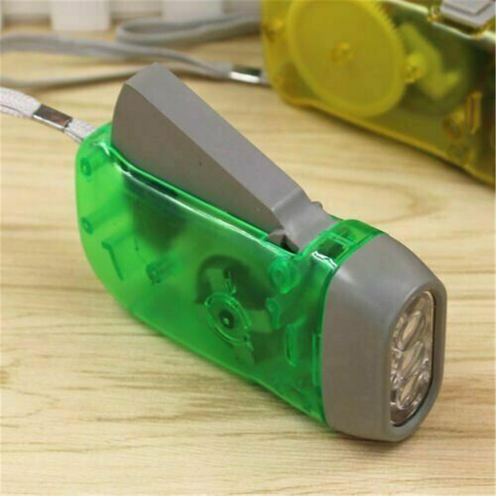 3 Led Hand Pressure Flashlight Super Bright Stable Crank Power Generator Clockwork Flashlight