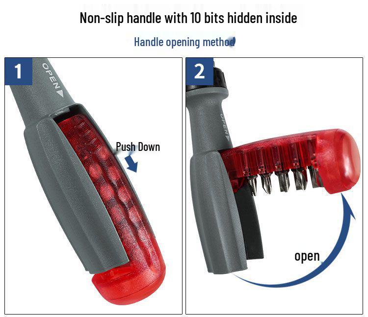 Набор телескопических отверток с трещоткой, шилом нестандартной формы и битами Torx