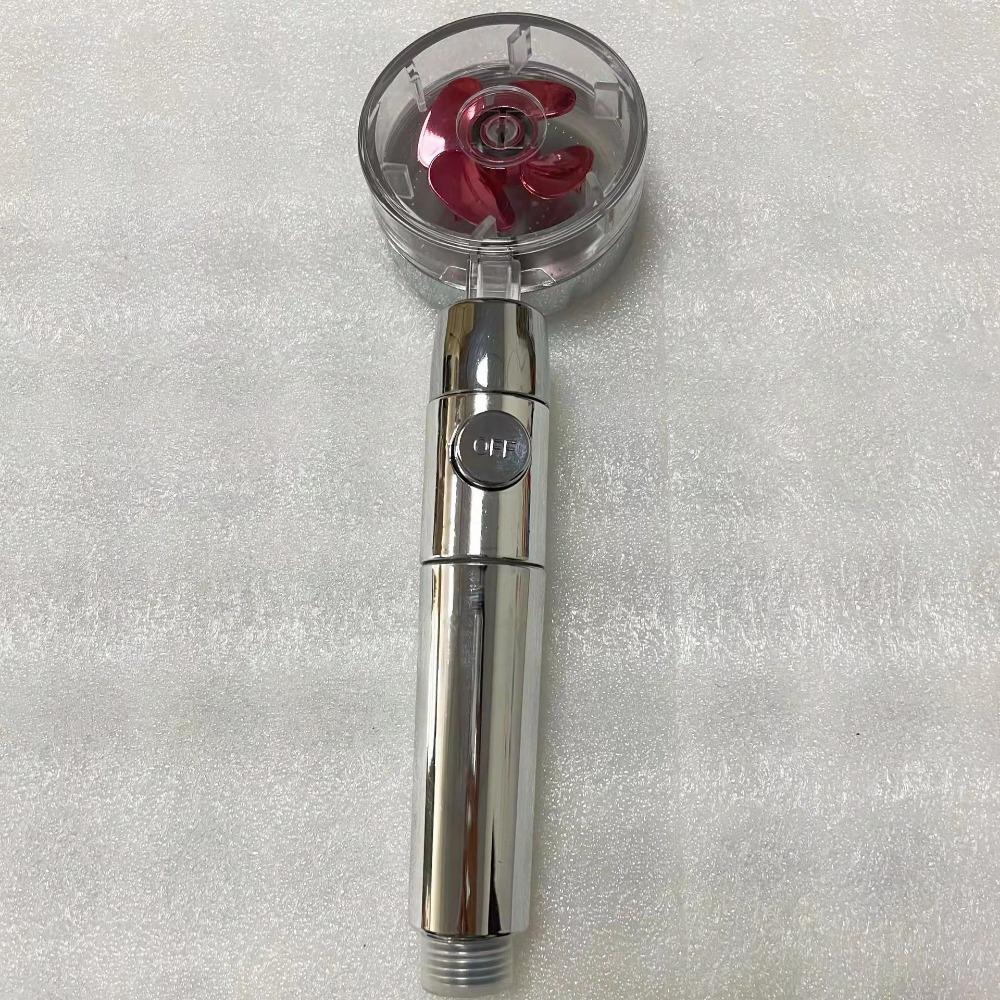 Насадка для душа, экономия воды, поток, вращающийся на 360 градусов, с небольшим вентилятором, ABS, дождевая насадка высокого давления, аксессуары для ванной комнаты