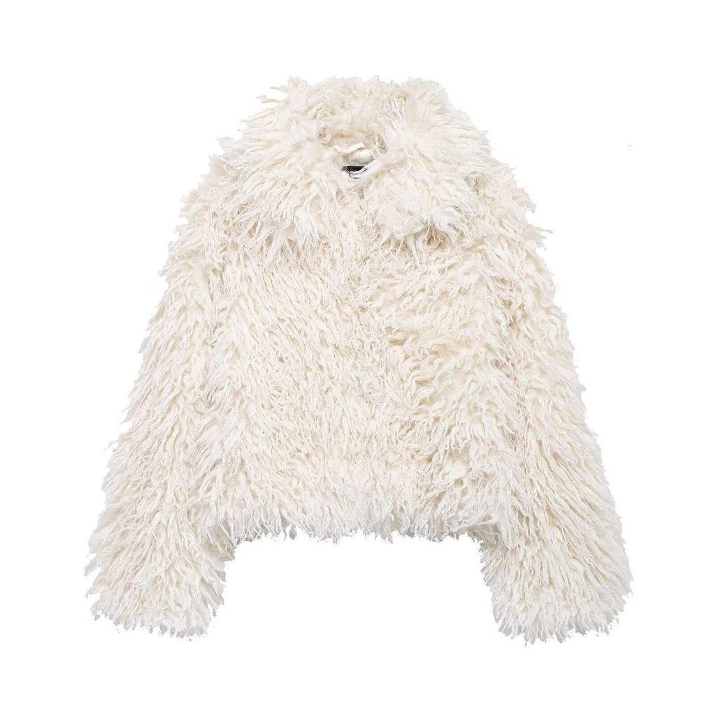 2024 Осень Женское пальто из искусственного меха в европейском и американском стиле - Простая мода