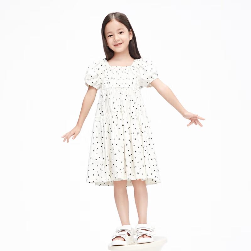 little MO&Co. Girls' Summer Cotton Puff Sleeve Dress