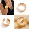 Exaggerated Punk Metal Wide Bangles Adjustable Opening Bangles Vintage Arm Bracelet Jewelry Steampunk Perfect for Women