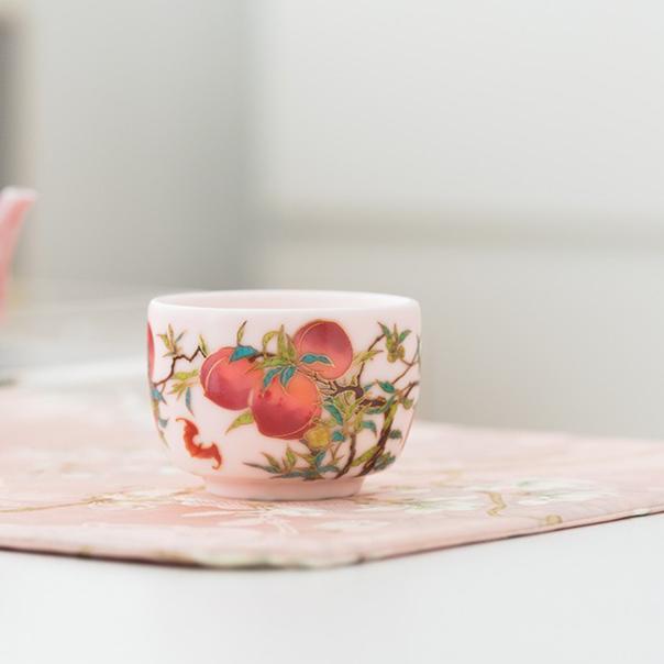 Chinese Style Ceramic Enamel Color Tea Cup Retro Porcelain Tea Bowl Coffee Mug Household Handmade Master Cup Tea