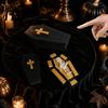 Unique Holiday Gifts 3D Printed Folding Coffins Figurine with Skeleton Ornament, Miniature Articulated Statue, Novelty Desktop Displays Dark
