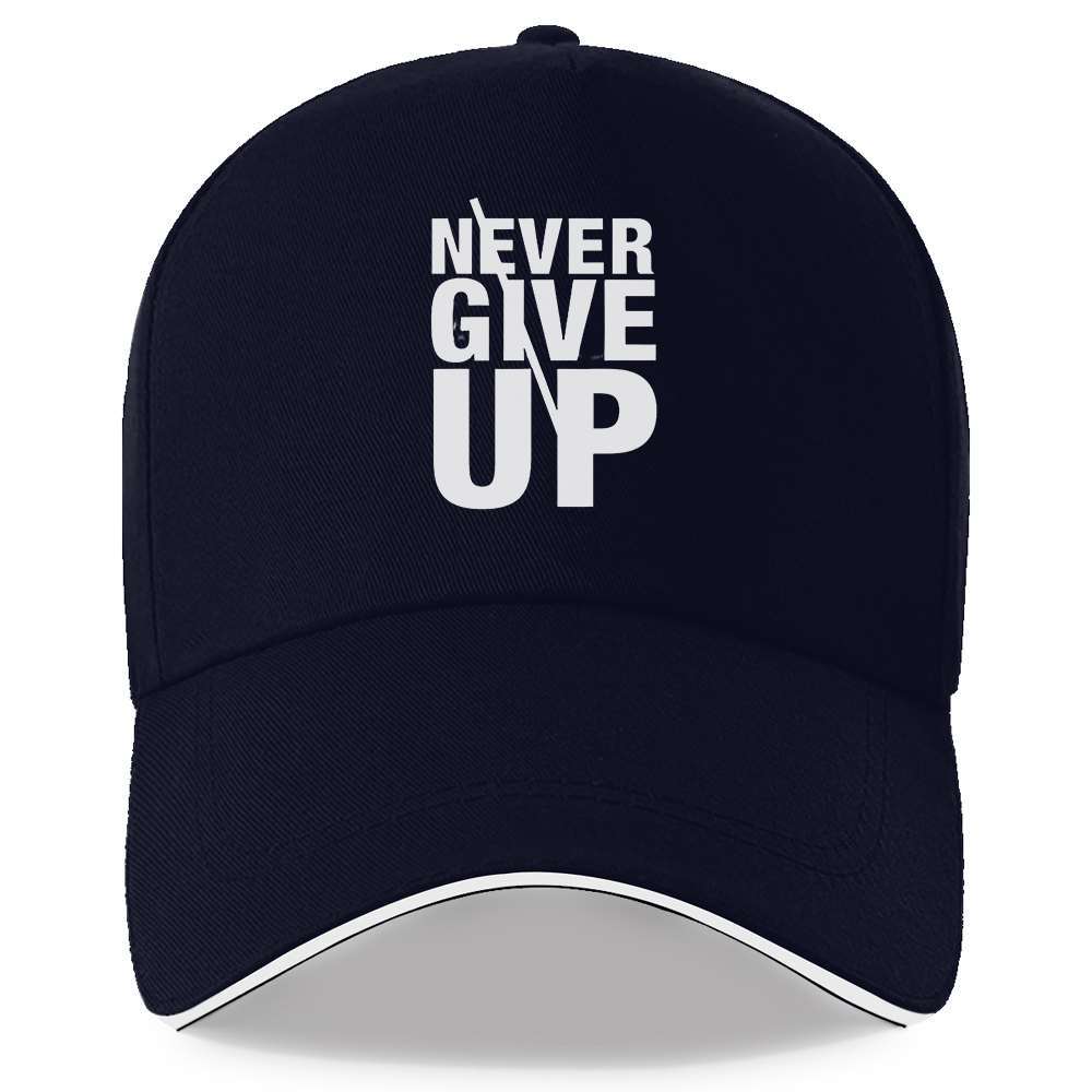 Никогда не сдавайся Мотивационная Бейсболка Полиэстер Регулируемая Snapback Шляпа для Зала и Улицы