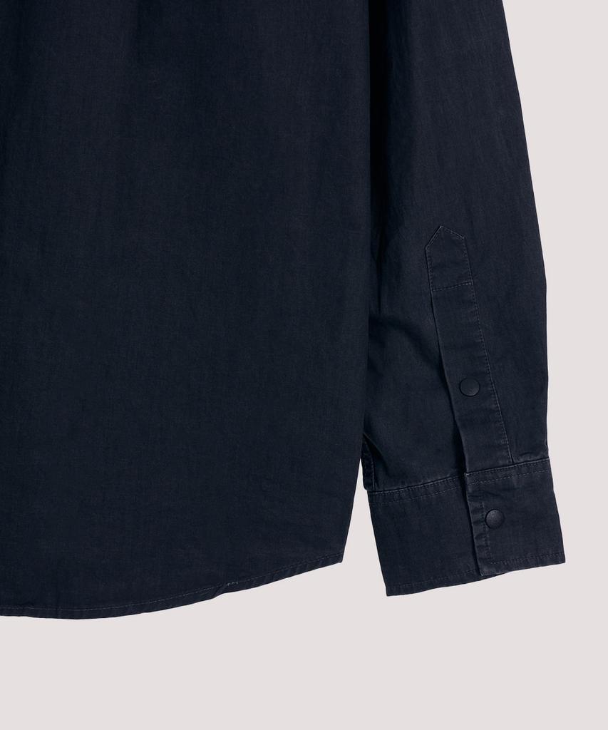В НАСТОЯЩЕЕ ВРЕМЯ Куртка-рубашка с карманами, garment washed_Черный