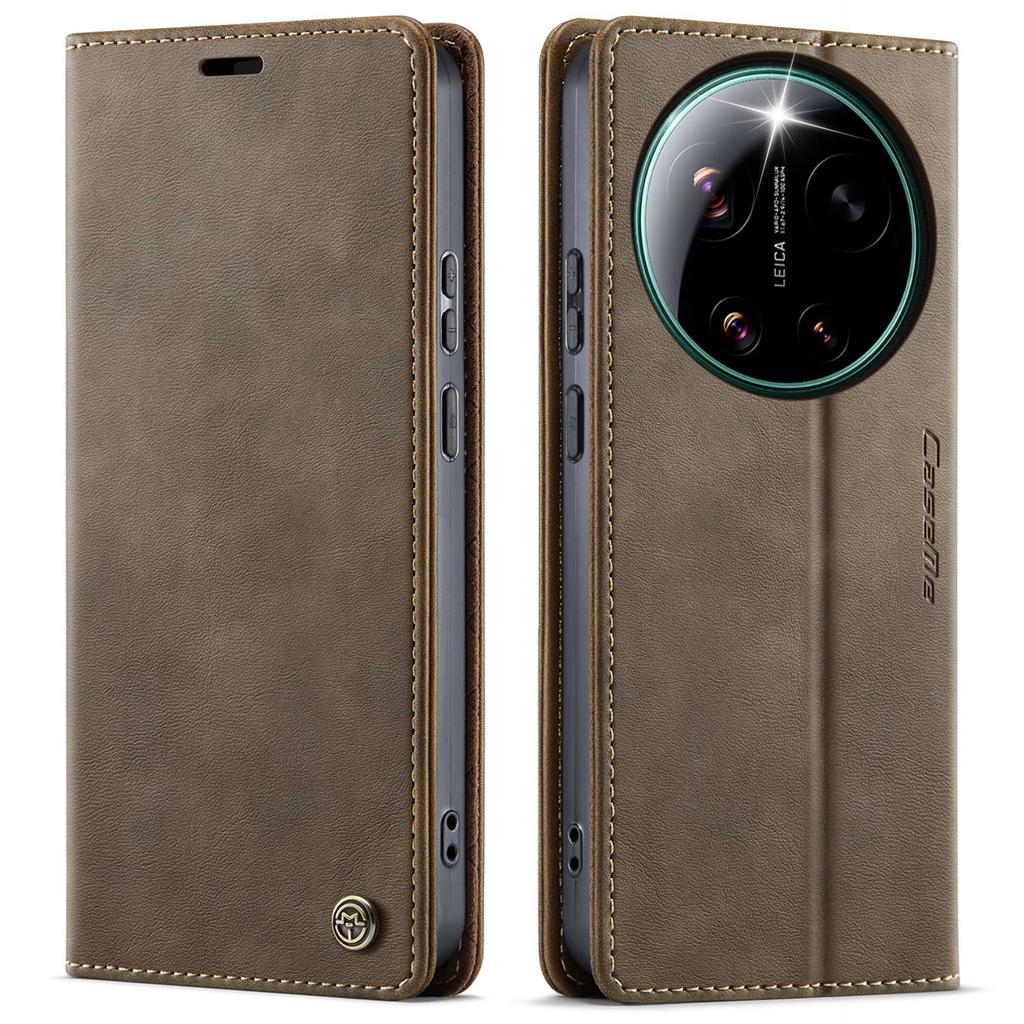 Для Xiaomi 17 Ultra / Xiaomi 17 Роскошный кошелек-чехол, Ретро флип-чехол из ПУ-кожи с держателем для карт с RFID-блокировкой, Магнитная застежка