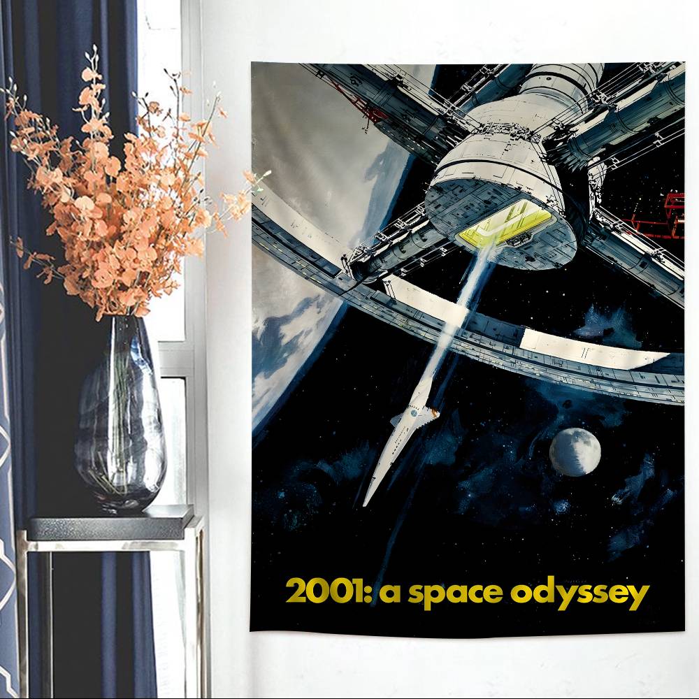 2001 A Space Odyssey Movie Cartoon Tapestry Wall Hanging Decoration Household Home Decor