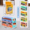 Dollhouse Mini Double  Bus Toy Colorful Model for Kids Room Play Accessories Educational Childrens Gift