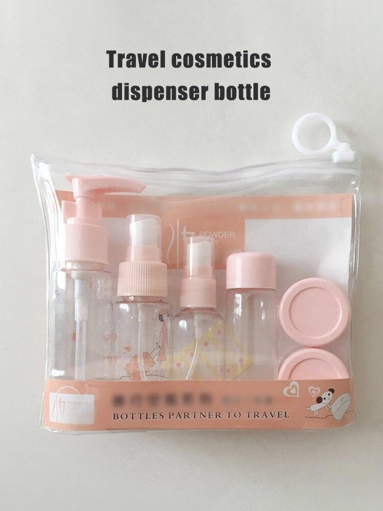 7PCS travel separate bottle spray bottle travel suit portable skin care moisturizing cosmetics storage bottle