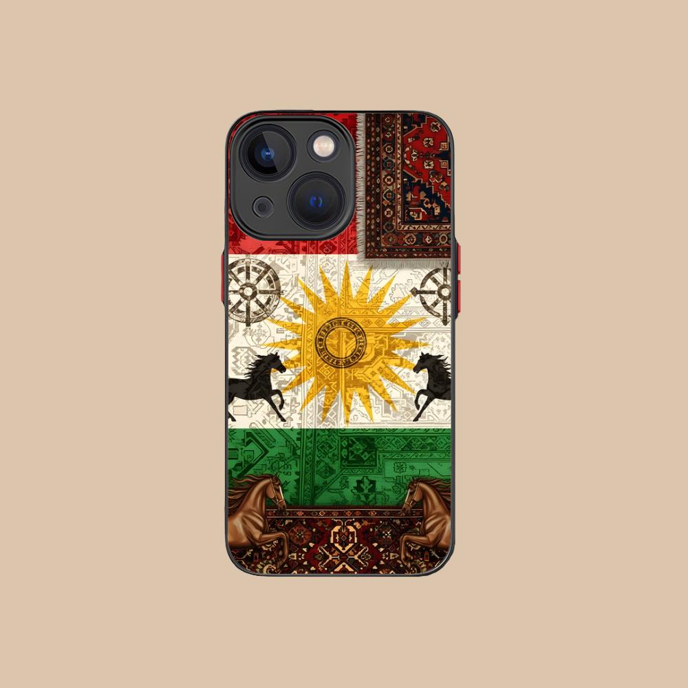 Kurdistan Flag Silicone Mobile Phone Case for iPhone 17 16 15 14 13 12 11 X XR XS Air Pro Max Plus Mini Colorful Cover