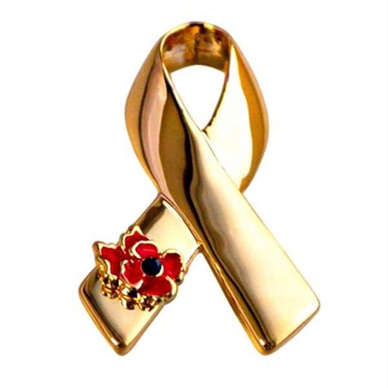 Fashion Ribbon Poppy Brooch Pin Cancer Badge Breastpin Evening Party Jewelry Decoration