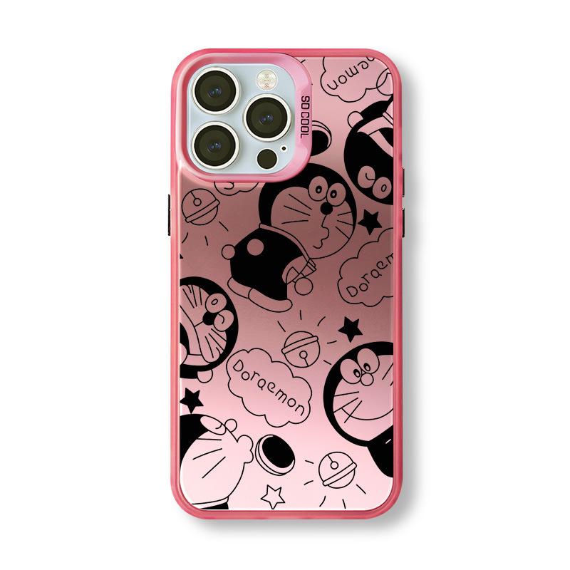 Серебряный чехол для телефона Doraemon для iPhone 17/16/15/14/13/12 Pro Max - Пограничная нишевая коллекция