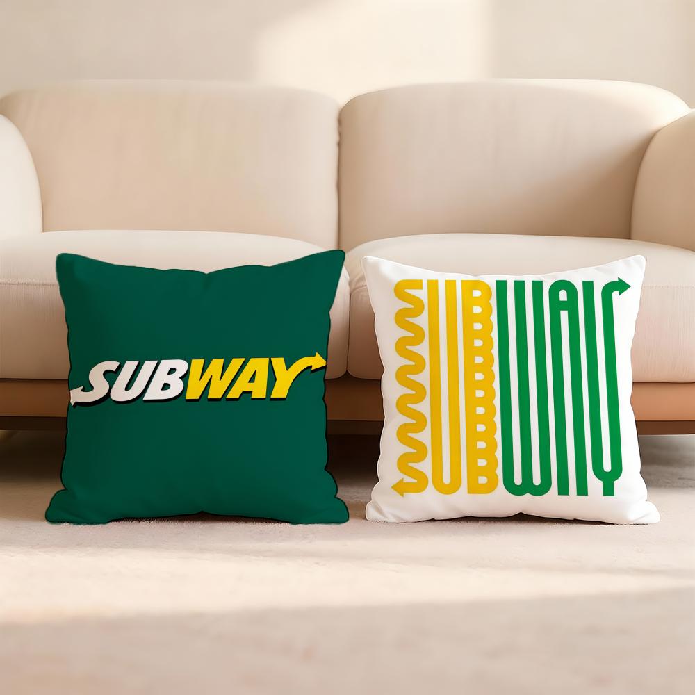 HOT S-SubwayS Cushion Cover Premium Comfort Reversible Pillow Cove -Two in One Design for Any Room & Car Interior