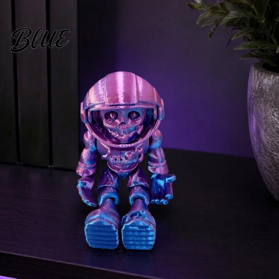 Артикулированная фигурка 3D-печатная фигурка астронавта-черепа, фигурка скелета-космонавта, крутой декор для комнаты, Хэллоуин, подвижные суставы, орнамент для