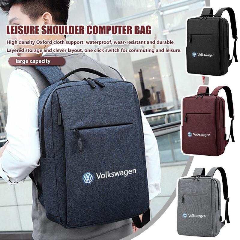 For Volkswagen VW Travel Business Laptop Shoulder Bag School Student Backpack Passat Golf 4 5 6 Tiguan Polo Scirocco Jetta CC zj0