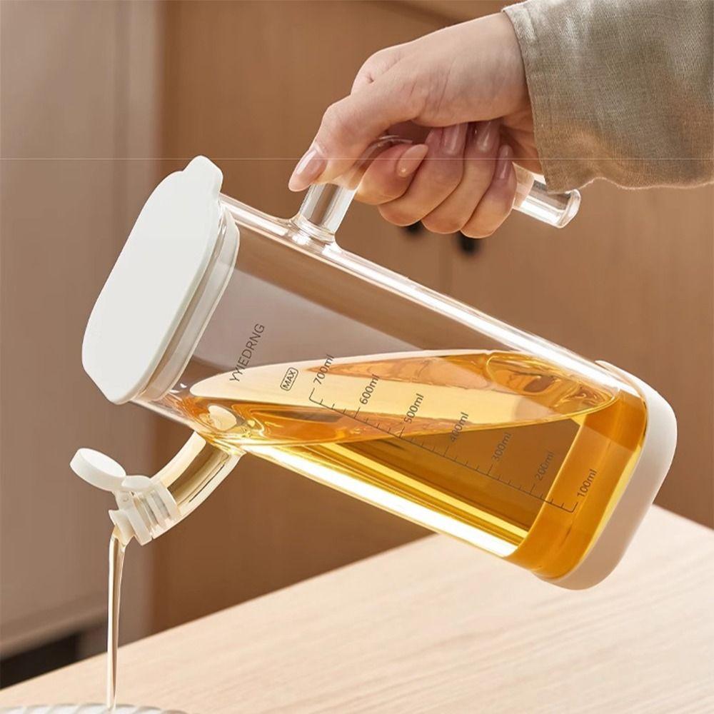 Heat-resistant Glass Oil Bottle Large-capacity Spice Container Cooking Oil Pot Condiment Storage
