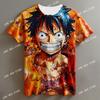 Популярная аниме-футболка One Piece, напечатанная на 3D-принтере, Япония Харадзюку Аниме Мужская футболка с коротким рукавом Косплей Футболка Луффи Мужская одежда Топ