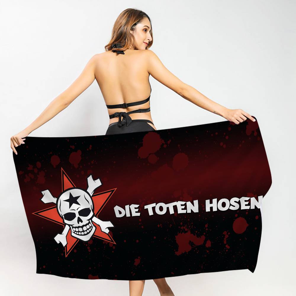 1 шт. Rock BAND D-Die Toten Hosens Микрофибровое одеяло Быстросохнущие пляжные полотенца Большой размер Печать Супервпитывающее одеяло-полотенце