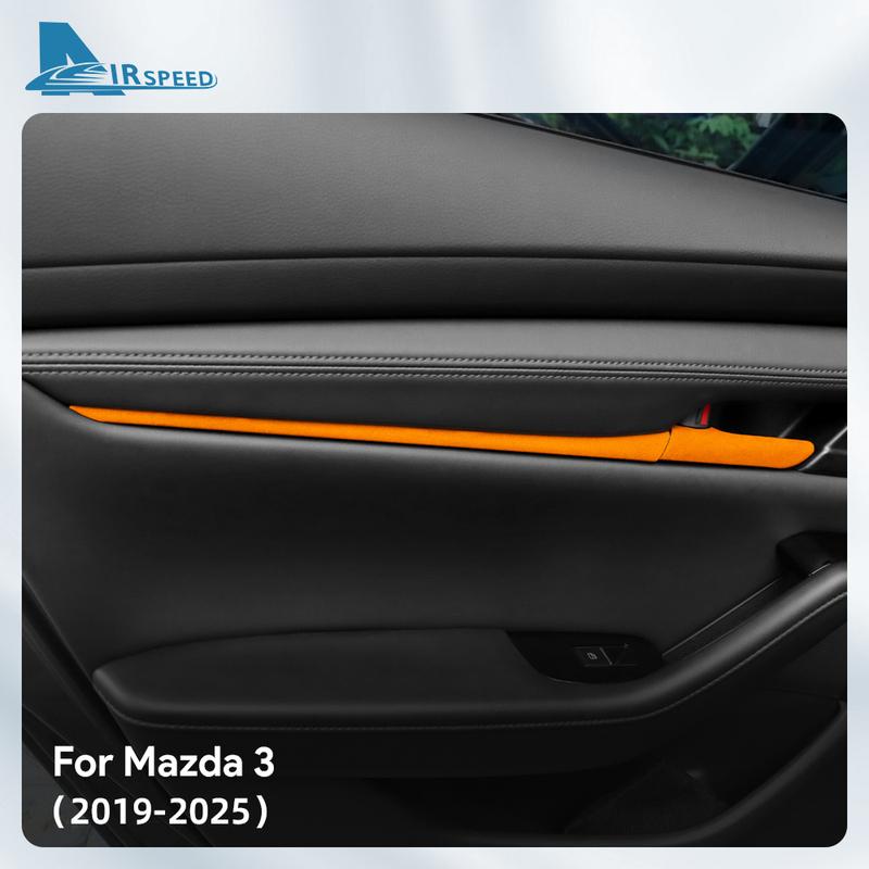 Верхняя отделка из замши LHD RHD Наклейка для Mazda 3 BP M3 Axela 2024 2025 Ручка двери автомобиля Внутренние аксессуары
