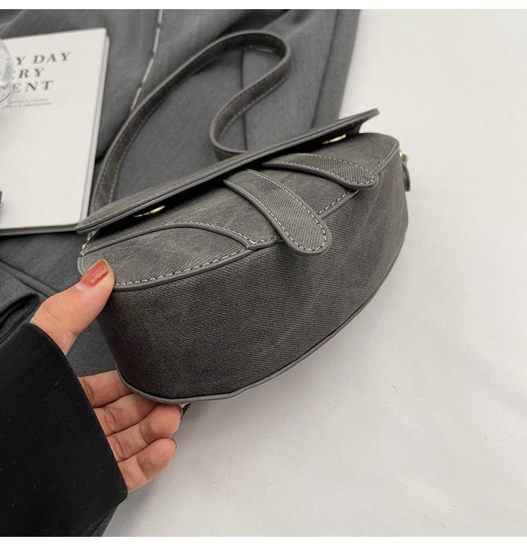 Мини сумка через плечо в ретро стиле: Европейский и американский стиль, дизайн помады с джинсовым принтом