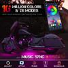 Декоративный свет для автомобиля и мотоцикла 12 В RGB светодиодная подсветка салона с управлением через приложение и музыкой, гибкая водонепроницаемая неоновая светодиодная лента