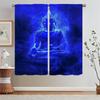 Christmas Curtains Salon 2 Pieces Medicine Buddha Blackout Curtain for Living Room Customs Free Shipping Products Blind Blinds