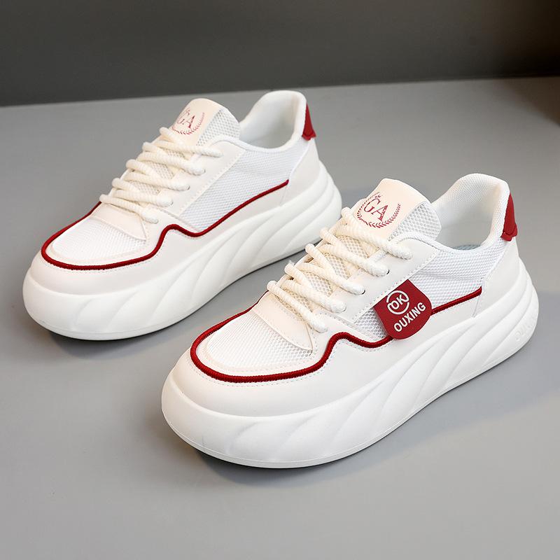 Новая парусиновая женская обувь с высоким берцем, весна/лето 2024, дышащая повседневная обувь на толстой подошве, спортивные ботинки martin