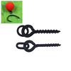 Bimoo 10pcs Carp Fishing Accessories Boilie Screw Peg with Ring Swivel Chod Rig Terminal Tackle Bait Holder