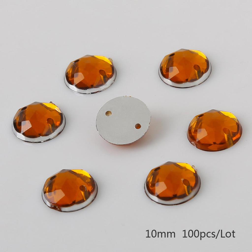 8/10/12mm Sewing Flatback Rhinestones Round Acrylic Beads Sew On Strass Crystal Stones For DIY Craft Scrapbook Decoration