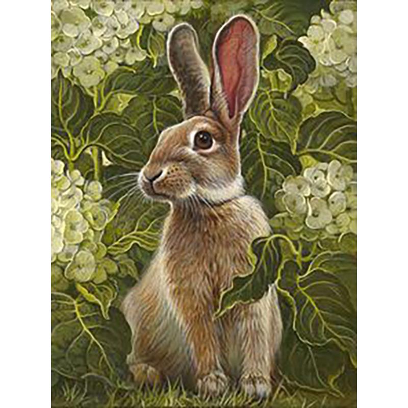 DIY Rabbit 5D Diamond Painting Full Round Drill Animals Diamond Embroidery Cross Stitch Mosaic Resin Wall Art Home Decor Gift