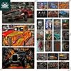 Decor Classic Cars Retro Plaque Metal Plate Vintage Tin Sign for Garage Man Cave Home Wall Art Decoration Car Posters