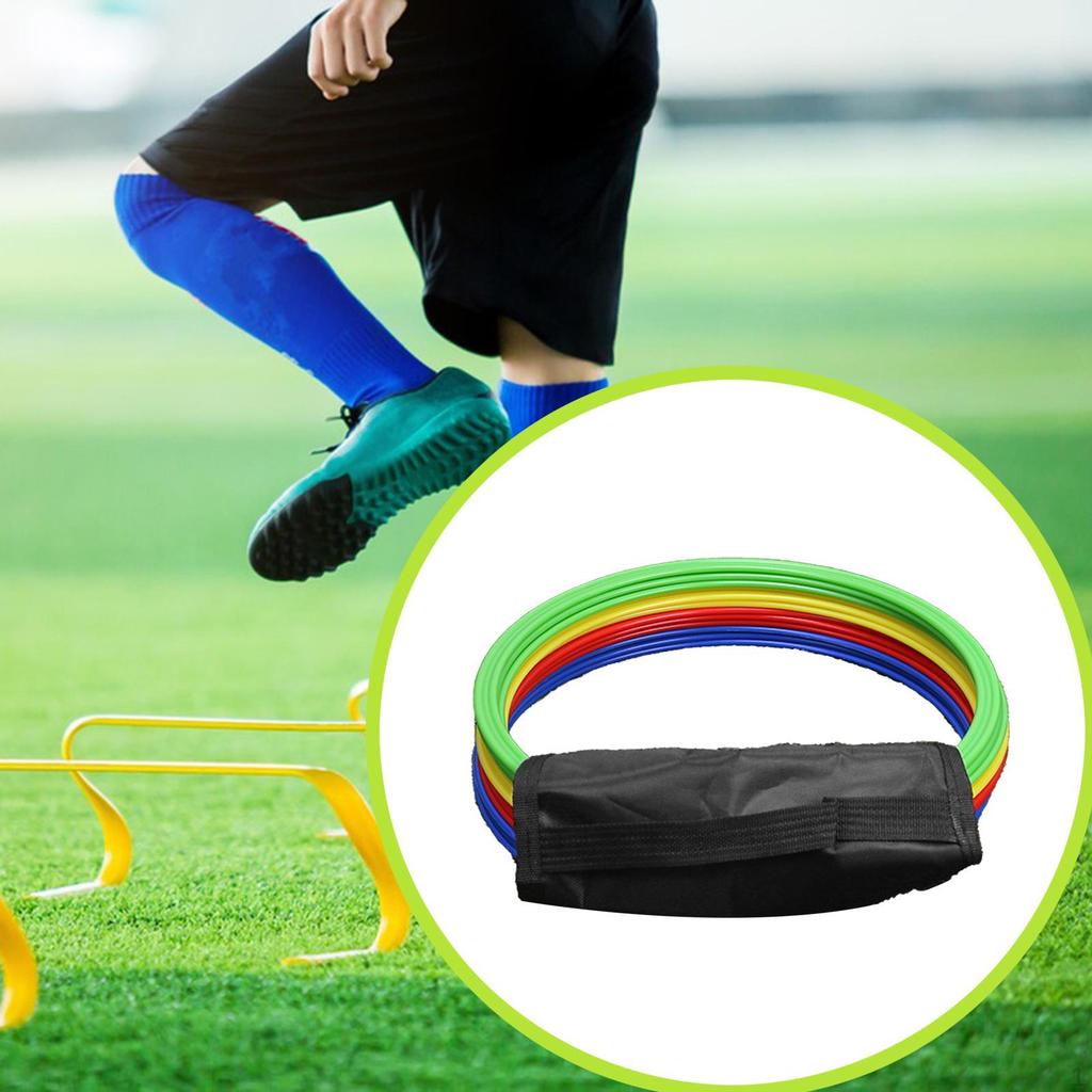 12 Pieces Agility Rings Exercise Speed Circle Multipurpose Footwork Balance Drills Jumping Hoops