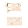 2Pcs Busy Board Activity Sensory Toy DIY Material Unpainted for