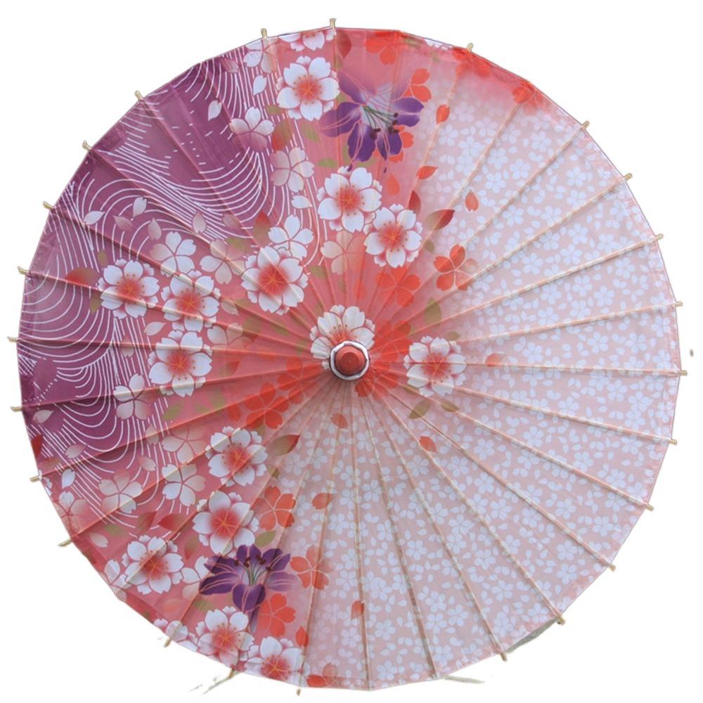 Waterproof Silk Cloth Women Umbrella Rain Proof Costume Parasol Flower Oil Paper Umbrella Party