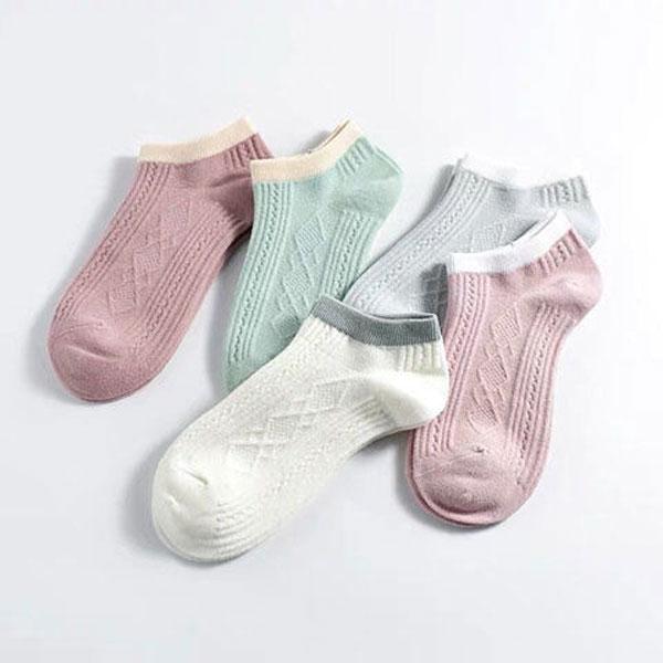 Женские хлопковые носки Harajuku, милые забавные носки, комплект коротких носков Лолиты в японском стиле, 5 пар