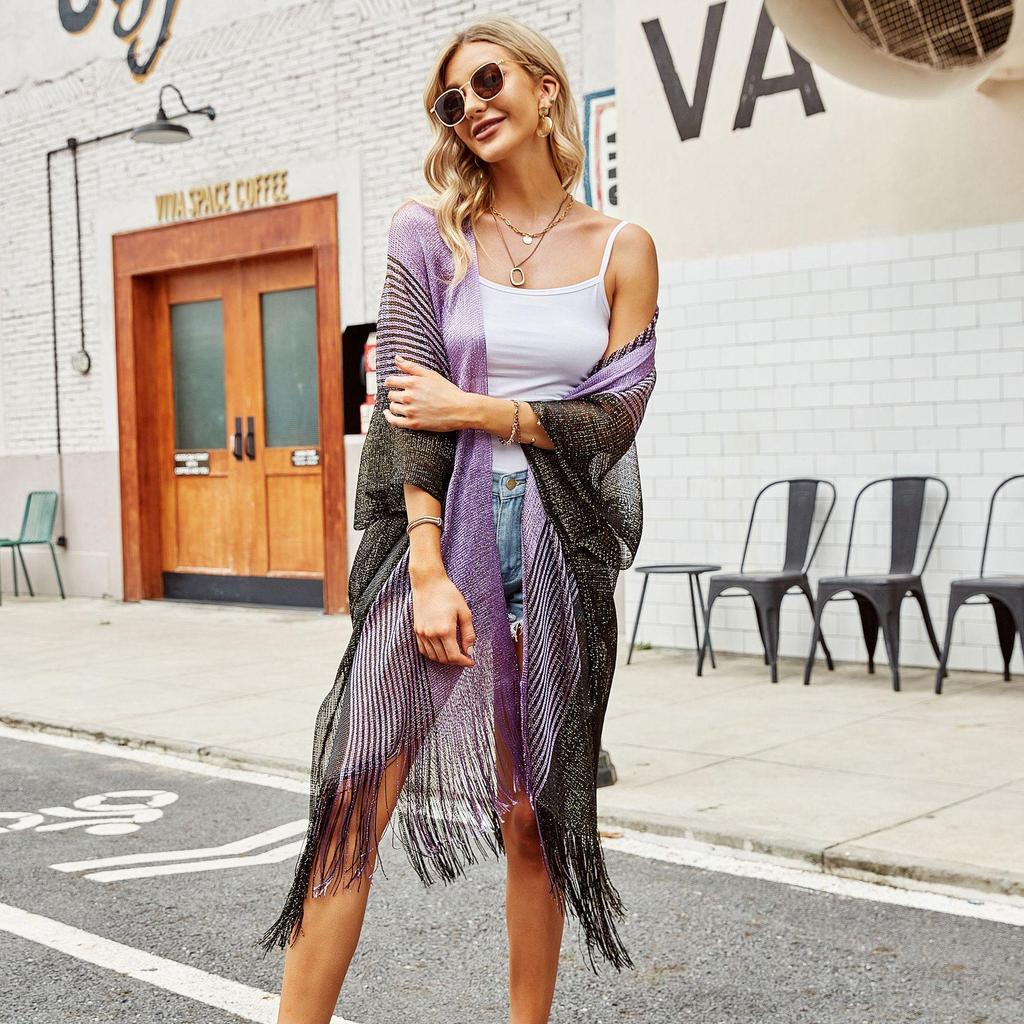 Золотая накидка на бикини с кисточками, сексуальное пляжное платье, туника для женщин, пляжная одежда, лето 2022, прозрачный купальник, накидка, кафтан, новинка