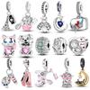 Новые медные шармы кошка луна любовь сердце бусины подходят для оригинального браслета Пан для изготовления женских украшений модный кулон