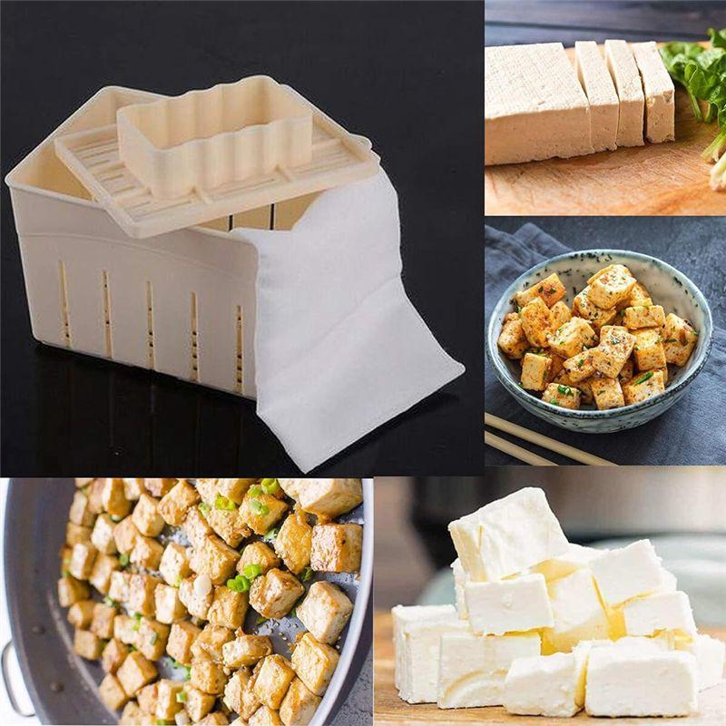 AEE2-2PCS Tofu-Press Mould Food Grade PP DIY Homemade Tofu-Maker Pressing Mold Kit Kitchen Tool Tofu-Box Tofu-Press Mold Kit