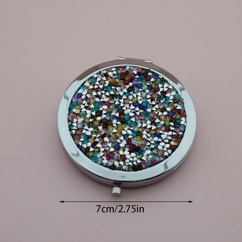 Компактное зеркало Дорожное Изысканные инструменты для макияжа Круглое Портативное Складное зеркало для макияжа Положить в карман Двустороннее зеркало