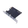 1 шт. PCI Express PCIe USB 3.0 концентратор-адаптер, 4 порта USB 3.0, карта расширения PCI-E, 4-портовый контроллер USB3.0, аксессуары для DIY