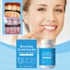 Освежающая отбеливающая зубная пудра глубоко очищает зубы, заботится о свежем дыхании и обеспечивает ежедневную гигиену полости рта.. Он мягкий и не вызывает раздражения.