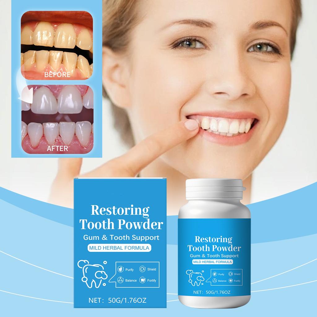 Освежающая отбеливающая зубная пудра глубоко очищает зубы, заботится о свежем дыхании и обеспечивает ежедневную гигиену полости рта.. Он мягкий и не вызывает раздражения.