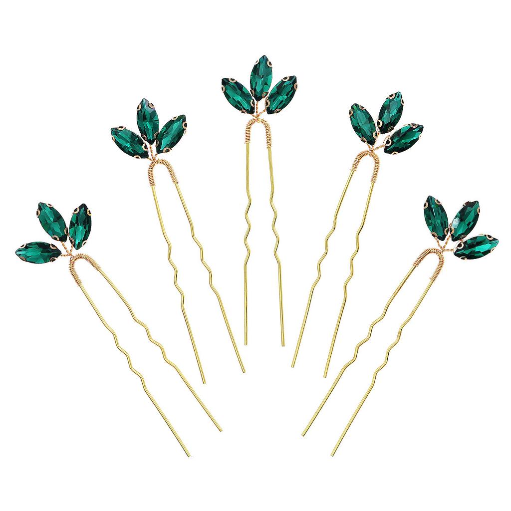 Ретро аксессуары для волос свадебный набор шпилек свадебная фотосъемка фото аксессуары для волос зеленая страза U-образная шпилька