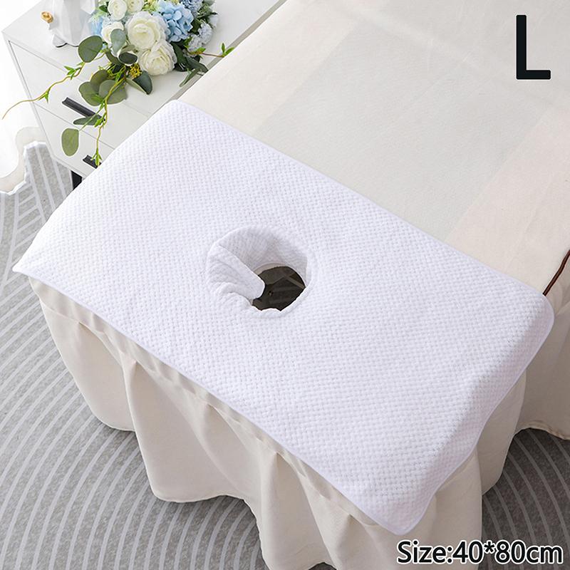 35*35Cm 40*80Cm Thickened Coral Velvet Beauty Spa Massage Face Towel With Hole Bed Bandana Massage Table Planking Cosmetic Towel