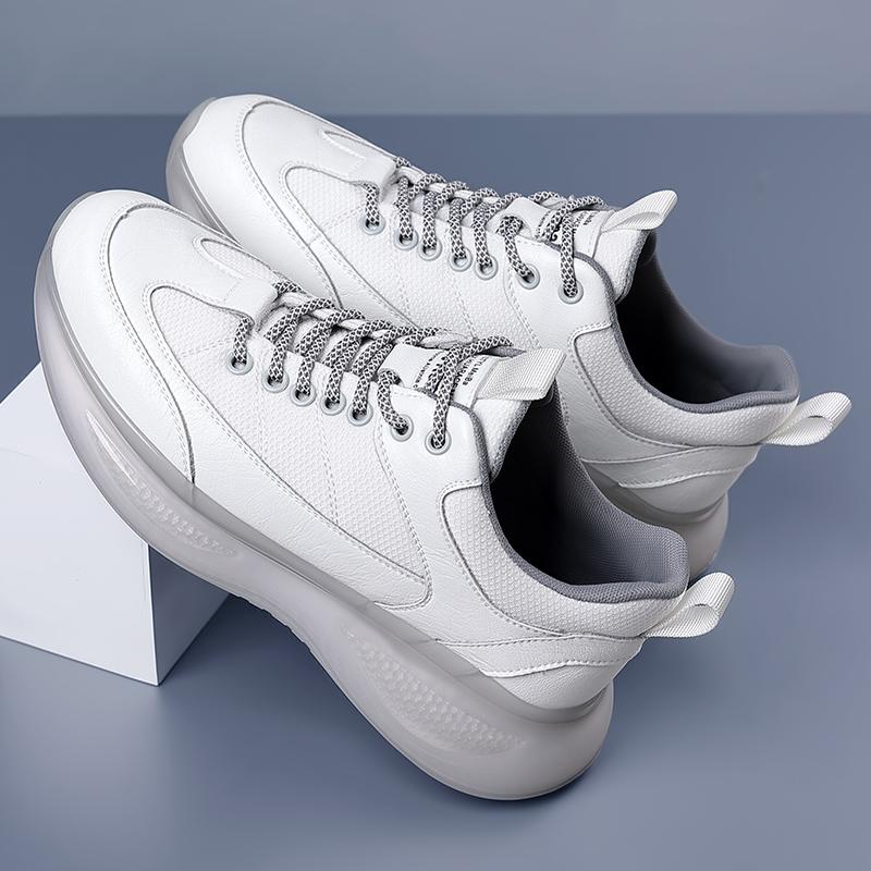 Стильные мужские повседневные кожаные туфли, легкие мужские кроссовки, нескользящие мужские кроссовки со шнуровкой, мягкие, сверхлегкие треккинговые туфли