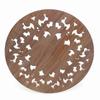 Wood Carving Flower Carving Furniture Cabinet Log Decal Unpainted Wood Pattern Decal Decorative Figure 15x15x0.8cm