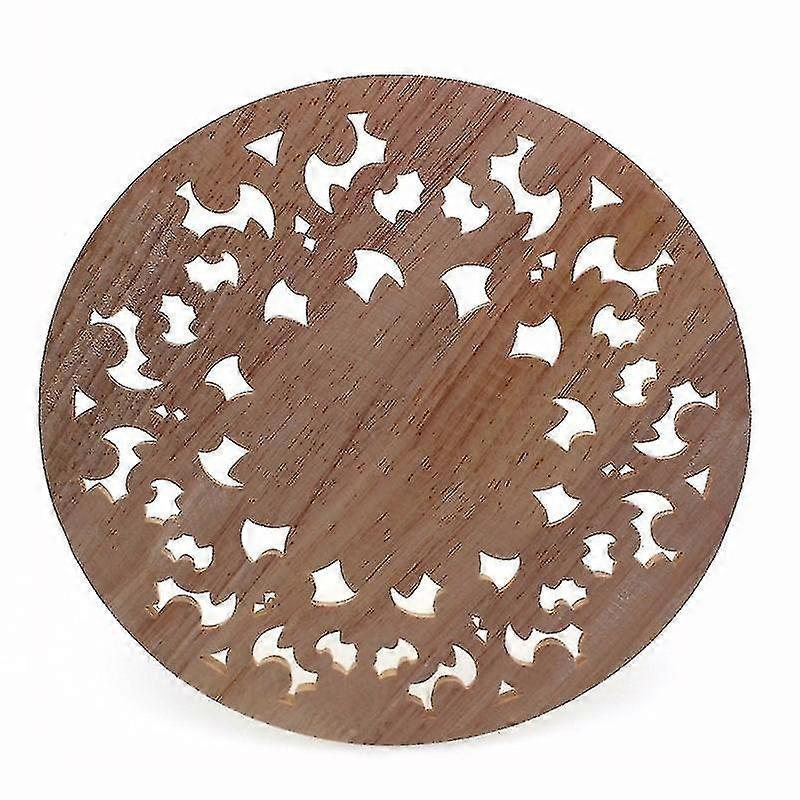 Wood Carving Flower Carving Furniture Cabinet Log Decal Unpainted Wood Pattern Decal Decorative Figure 15x15x0.8cm