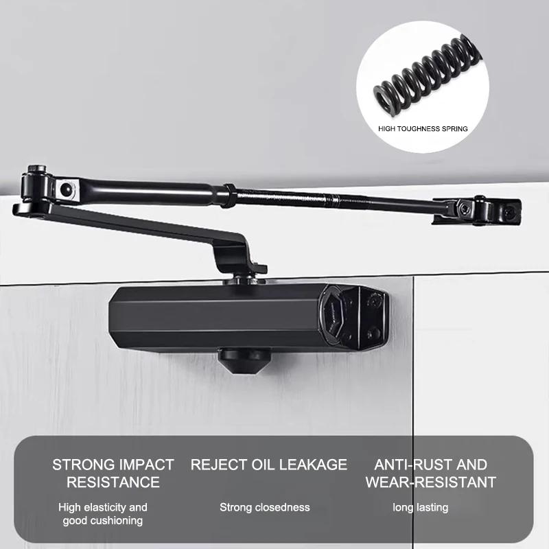 Гидравлический буферный доводчик двери 45 кг до 65 кг, регулируемая скорость, оборудование для закрывания дверей, бесшумное мягкое закрывание, фурнитура для дверей