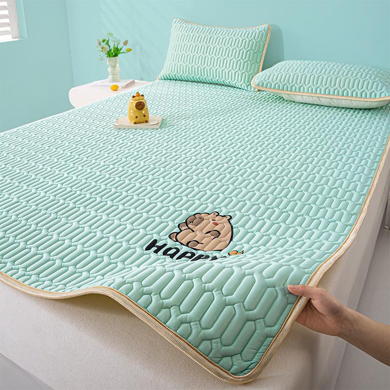 Охлаждающий коврик из латекса, коврик из ледяного шелка, охлаждающий коврик для матраса, охлаждающий коврик для студенческого общежития, напольный коврик, детский, моющийся матрас из ледяного шелка